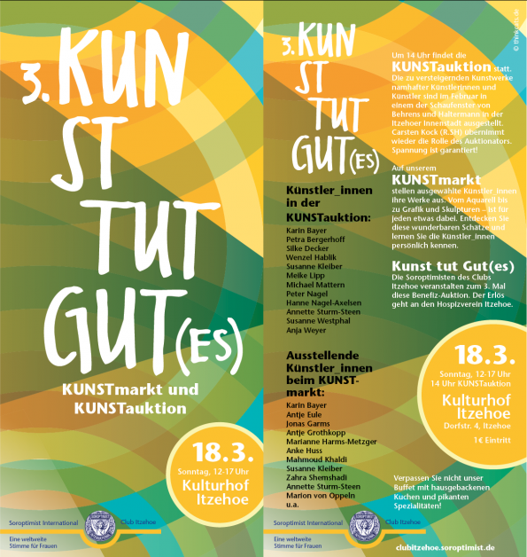 Soroptimisten – Kunst tut Gut(es – Kunstmarkt im Kulturhot